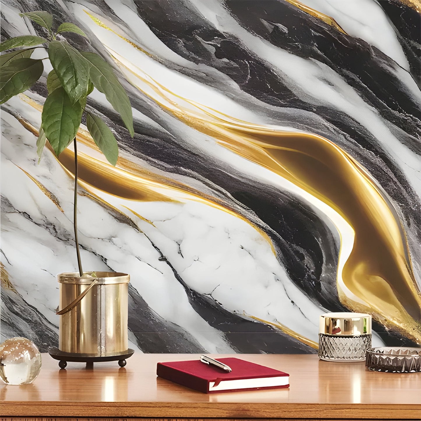 Abstract Marble Wallpaper Stickers - Macmlone