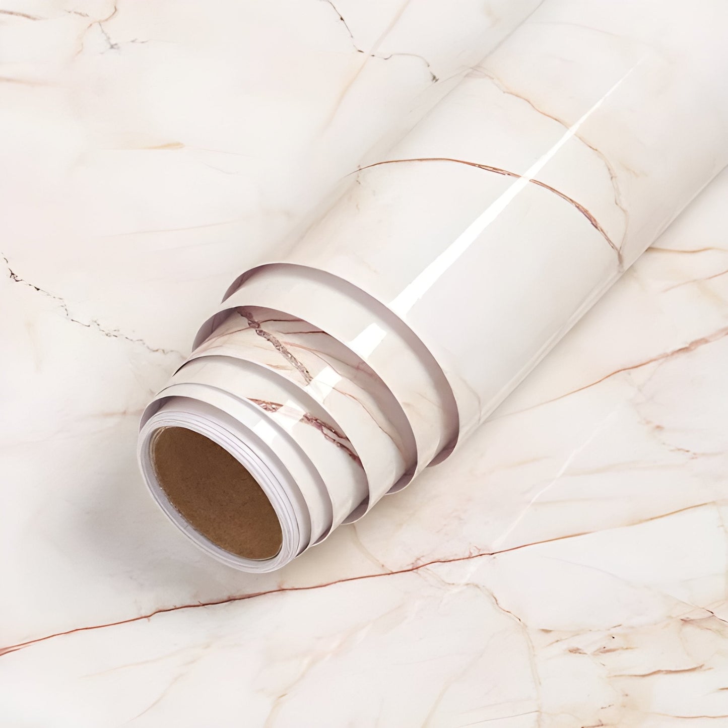 Nareval Cream Marble Wallpaper Stickers - Macmlone