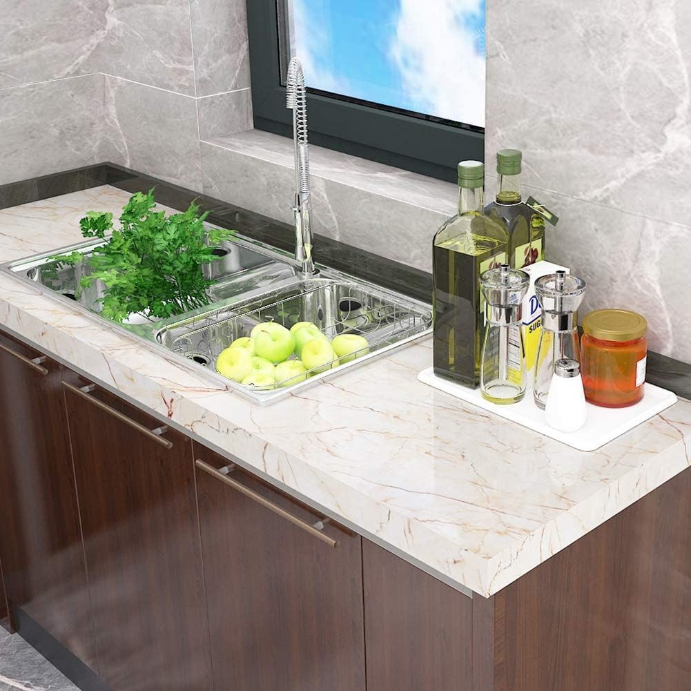 Nareval Cream Marble Wallpaper Stickers - Macmlone