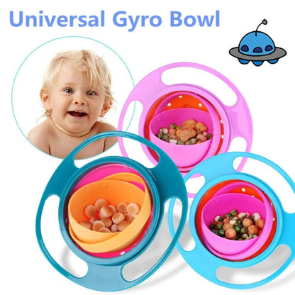 No Spill Gyro Bowl For Baby And Kids (360 Degree Rotation)