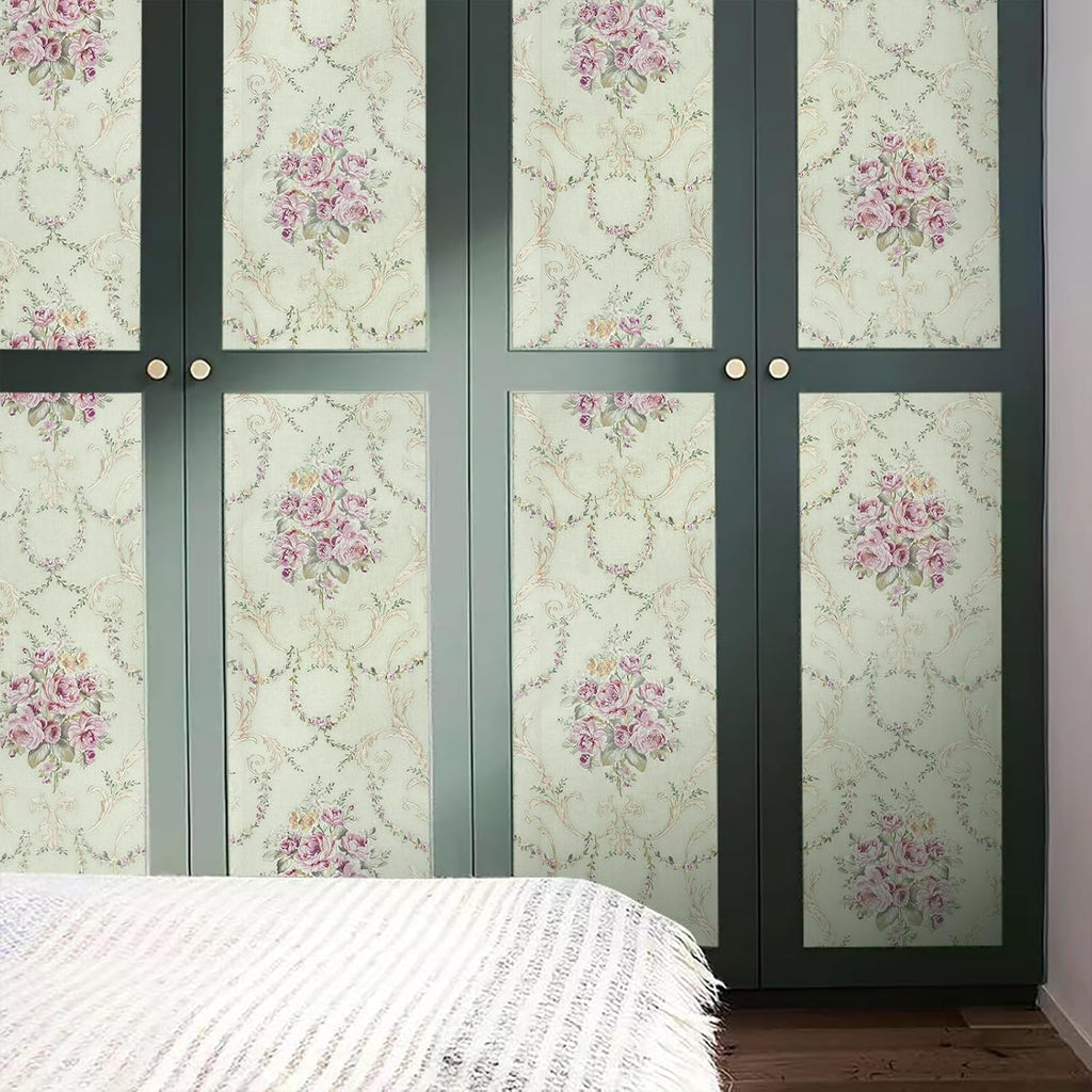 Bestery Vintage Floral wallpaper Sticker (16.5 Feet X 1.5 Feet) - Macmlone