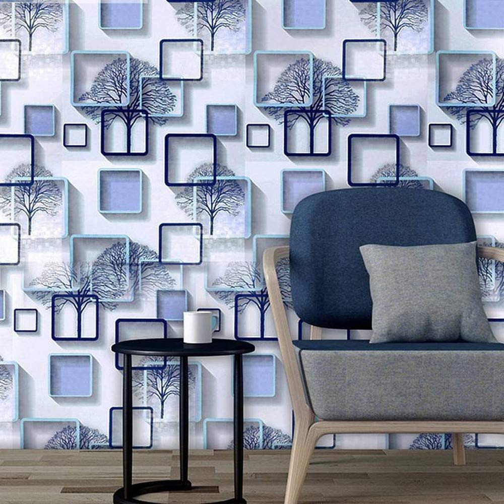 Blue Squb wallpaper Sticker (16.5 Feet X 1.5 Feet) - Macmlone