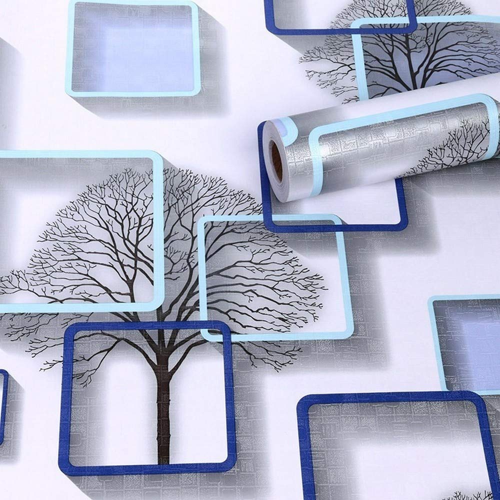 Blue Squb wallpaper Sticker (16.5 Feet X 1.5 Feet) - Macmlone