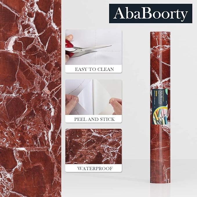 Brown Marble Wallpaper Stickers - Macmlone