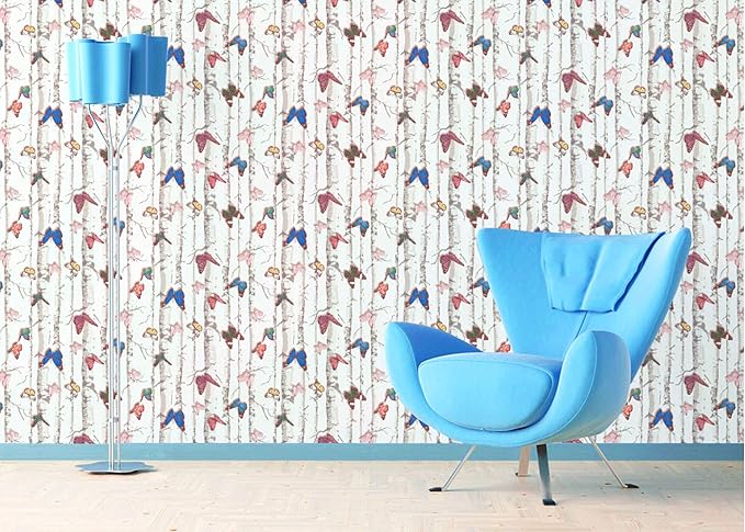 Butterfly and Flower wallpaper Sticker (16.5 Feet X 1.5 Feet ) - Macmlone