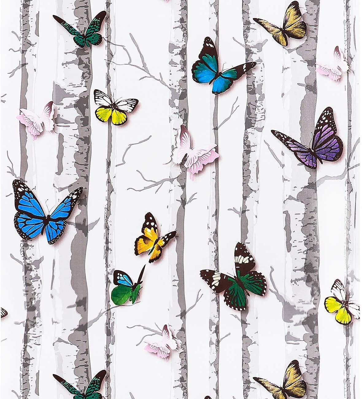 Butterfly and Flower wallpaper Sticker (16.5 Feet X 1.5 Feet ) - Macmlone