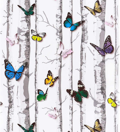 Butterfly and Flower wallpaper Sticker (16.5 Feet X 1.5 Feet ) - Macmlone