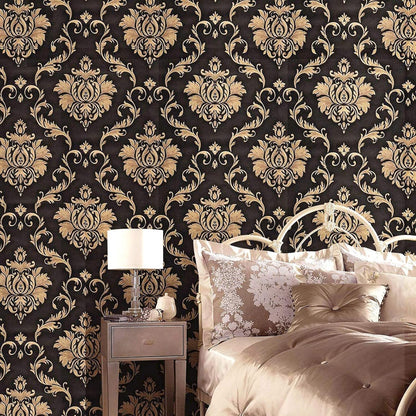 Dark Floral Pattern wallpaper Sticker (16.5 Feet X 1.5 Feet) - Macmlone