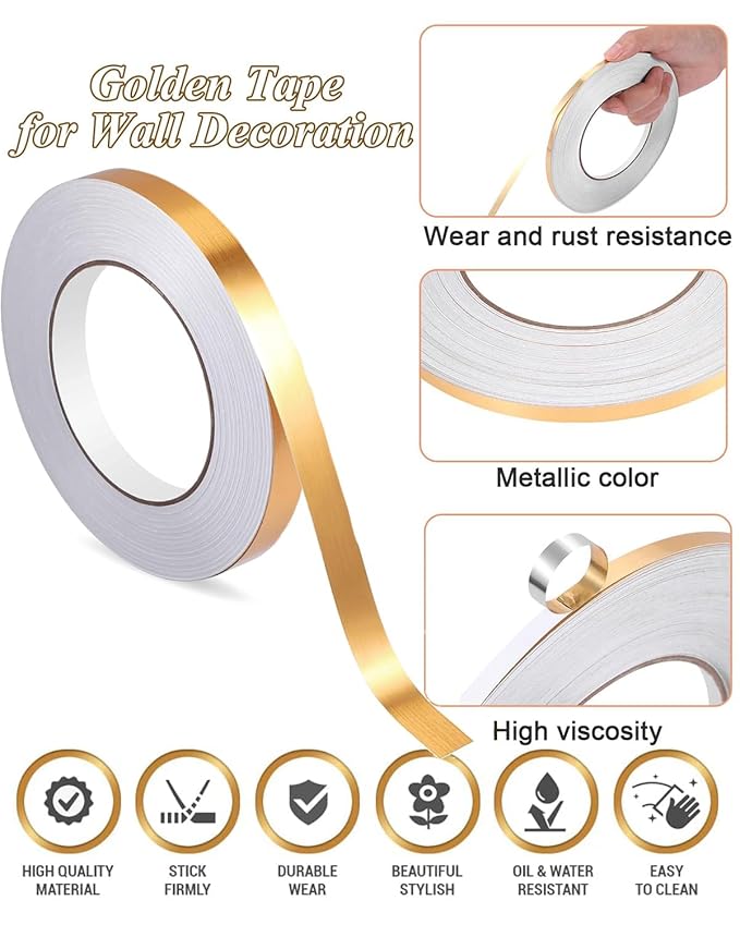 Golden Decorating Tape - 50 meter - Macmlone