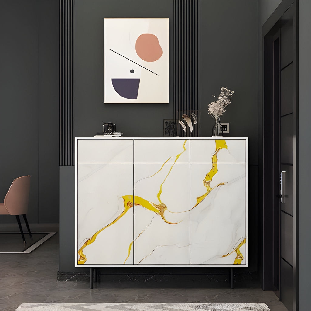 Golden Marble Wallpaper Stickers - Macmlone