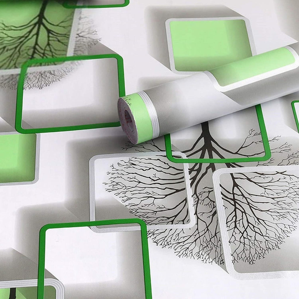 Green Squb wallpaper Sticker (16.5 Feet X 1.5 Feet) - Macmlone