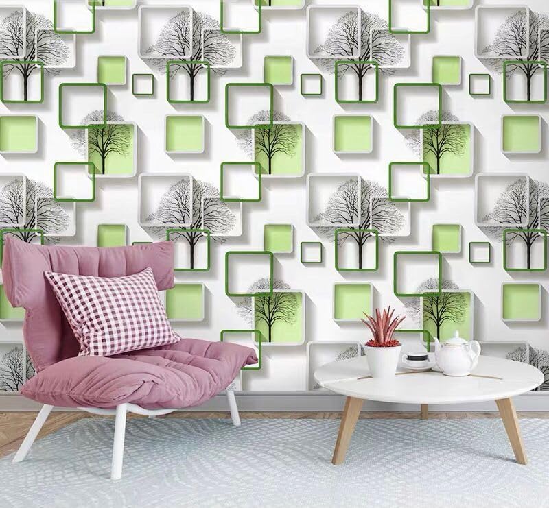 Green Squb wallpaper Sticker (16.5 Feet X 1.5 Feet) - Macmlone