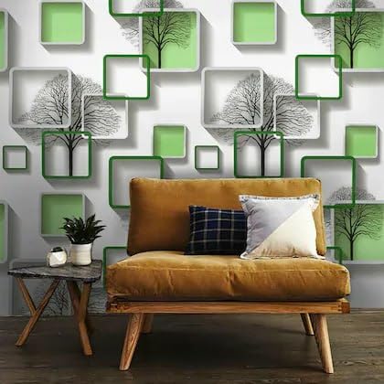 Green Squb wallpaper Sticker (16.5 Feet X 1.5 Feet) - Macmlone