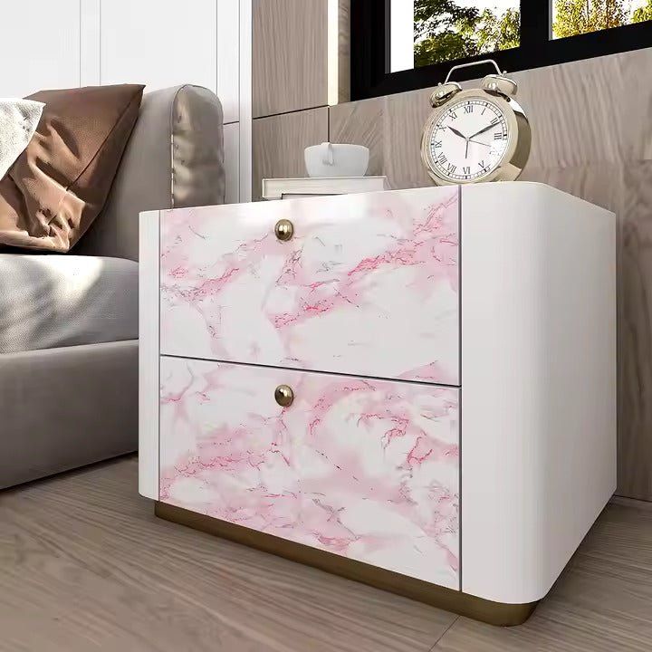 Pink Marble Wallpaper Stickers - Macmlone