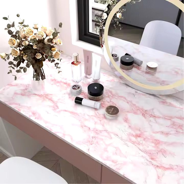 Pink Marble Wallpaper Stickers - Macmlone