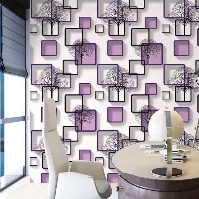 Purple Squb wallpaper Sticker (16.5 Feet X 1.5 Feet) - Macmlone