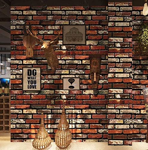 Red & Brown Brick wallpaper Sticker (16.5 Feet X 1.5 Feet ) - Macmlone