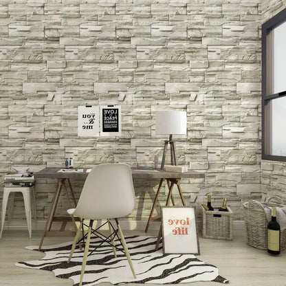 Vintage Brick Pattern wallpaper Sticker (16.5 Feet X 1.5 Feet)