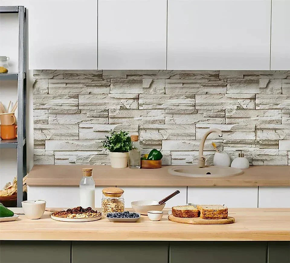 Vintage Brick Pattern wallpaper Sticker (16.5 Feet X 1.5 Feet) - Macmlone