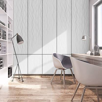 White wallpaper Sticker (16.5 Feet X 1.5 Feet) - Macmlone